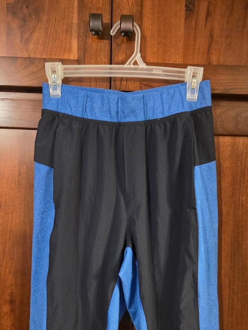 lululemon athletica Black Joggers with Blue Panels